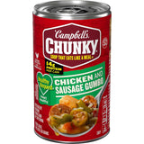 Campbell's Chunky Healthy Request Chicken and Sausage Gumbo Soup, 18.8 Oz Can – Antibiotic-Free Chicken Protein Lunch