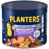 PLANTERS Mixed Nuts Lightly Salted – After-School Family Snack Bowl for Homework Time, 10.3 oz Airtight Canister