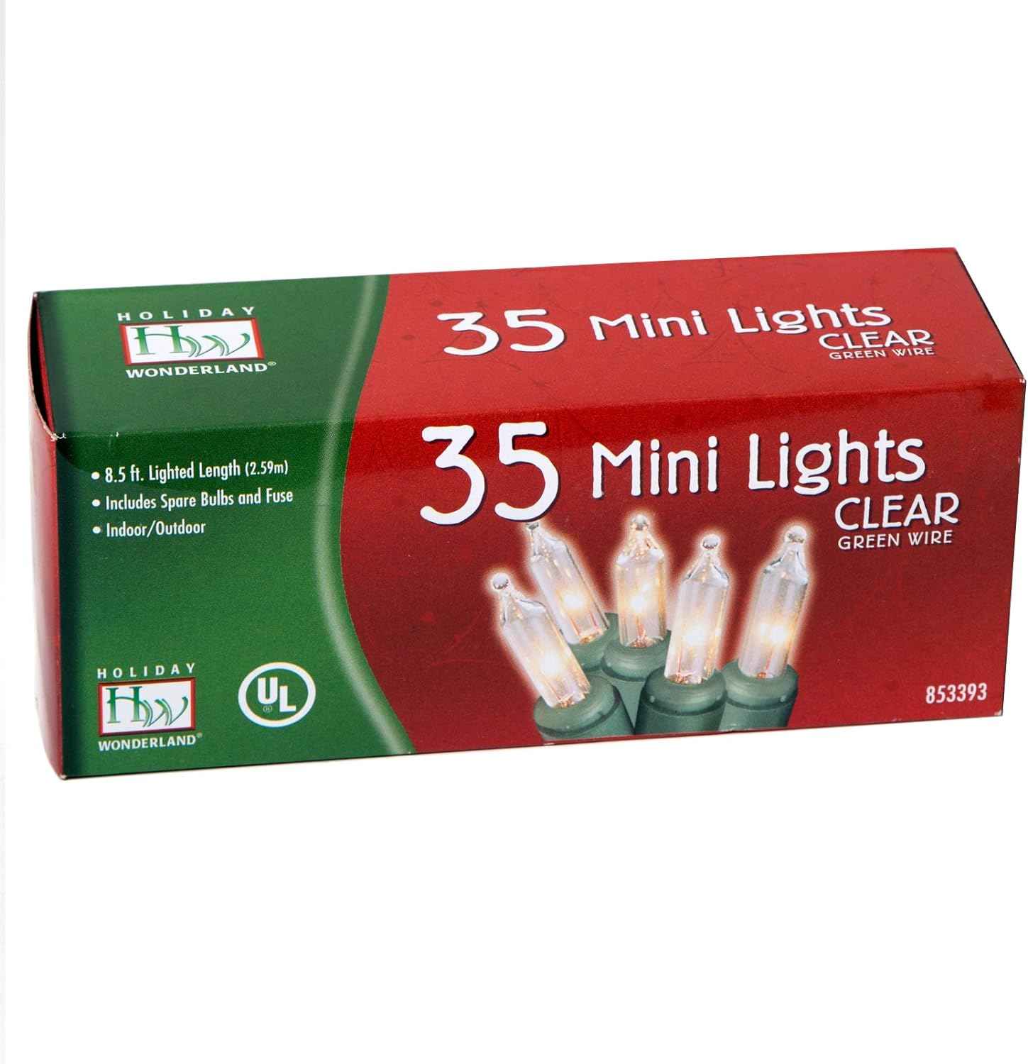 Brilliant Living Clear Mini Light Strand – Cozy Living Room Holiday Accent, Extra-Bright Bulbs