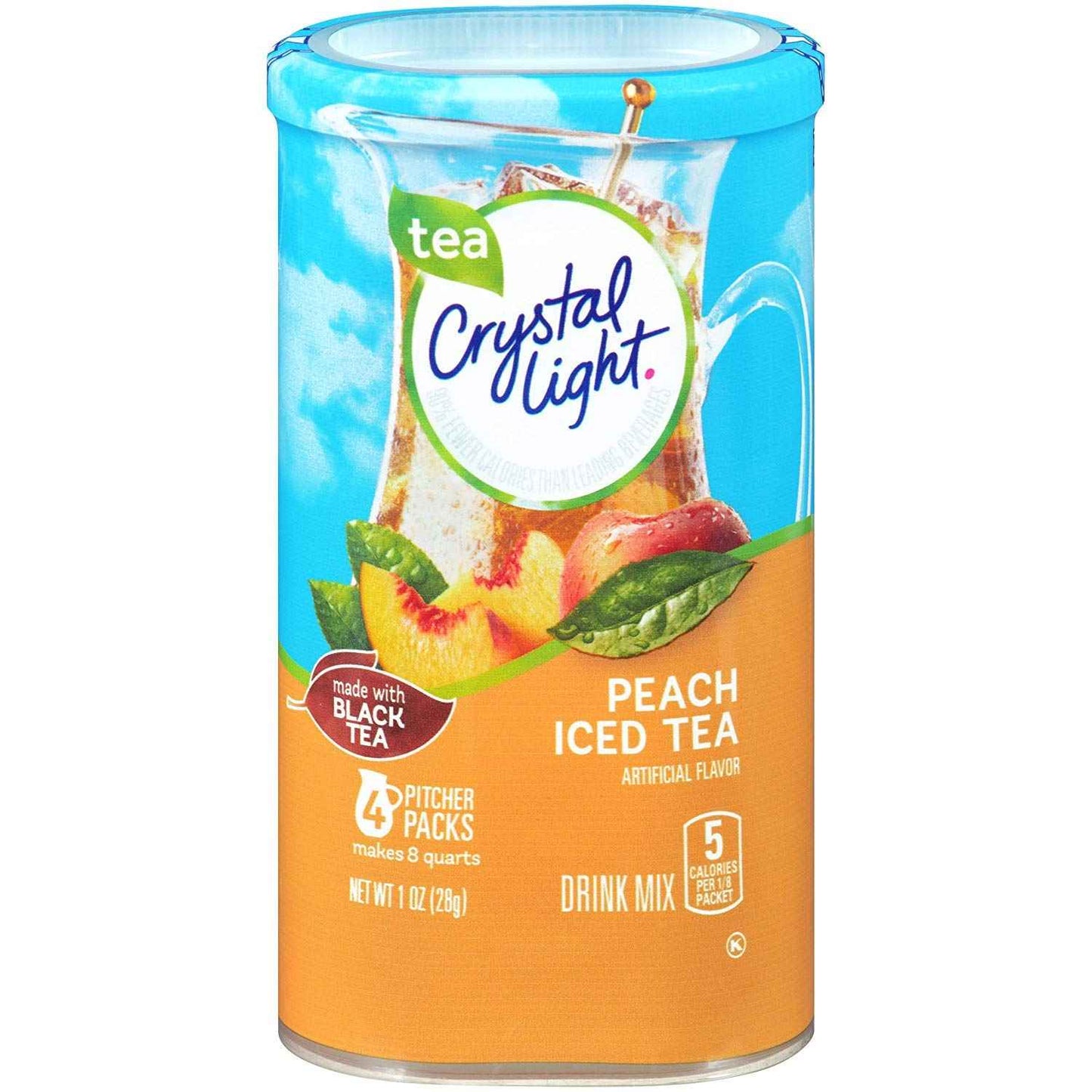 Crystal Light Peach Tea Drink Mix – Office Break Room Pitcher Packs for Staff and Visitors