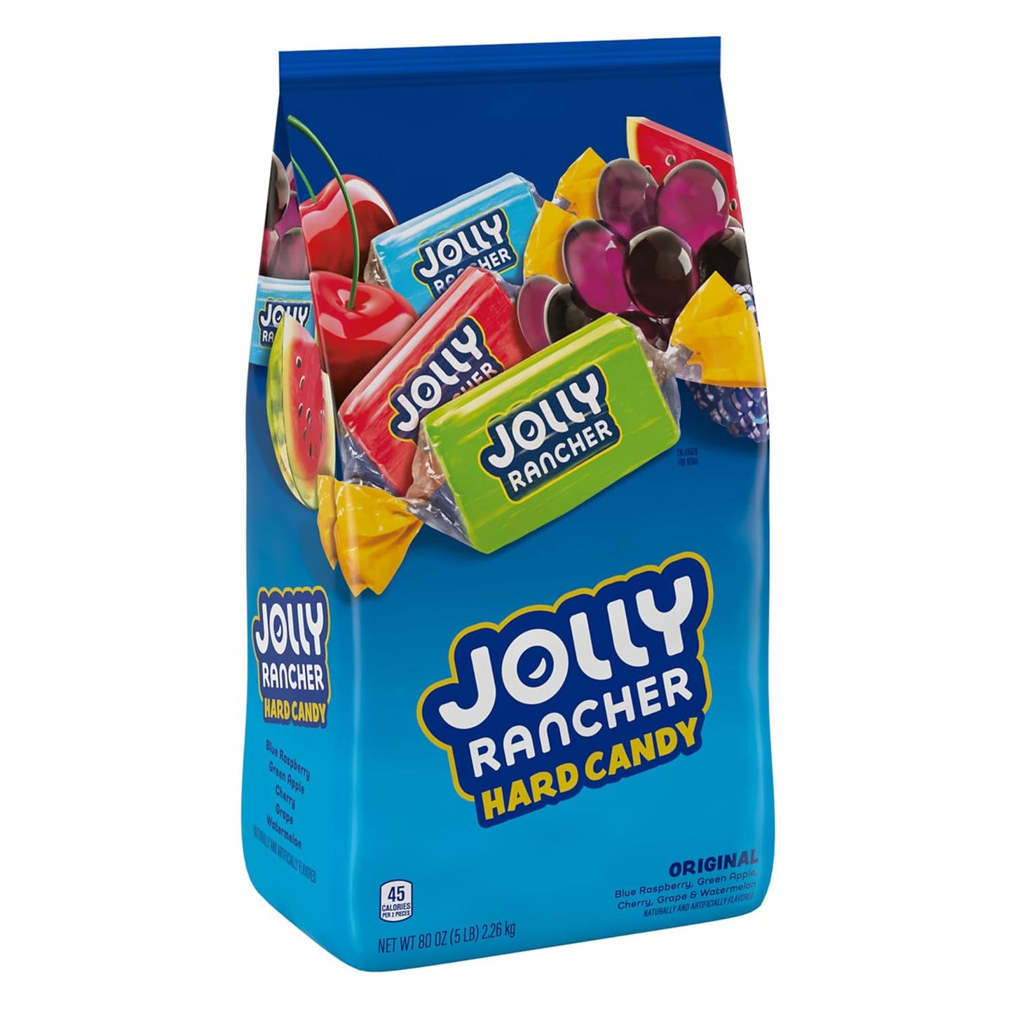JOLLY RANCHER Assorted Fruit Hard Candy 5 lb Bag, Crowd Pleasing Gift for Candy Lovers and Hostess