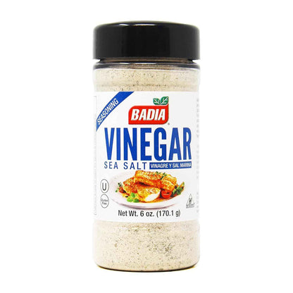 Badia Vinegar & Sea Salt Seasoning 6 oz – Guilt-Free Low-Calorie Flavor for Mindful Eating and Meal Prep