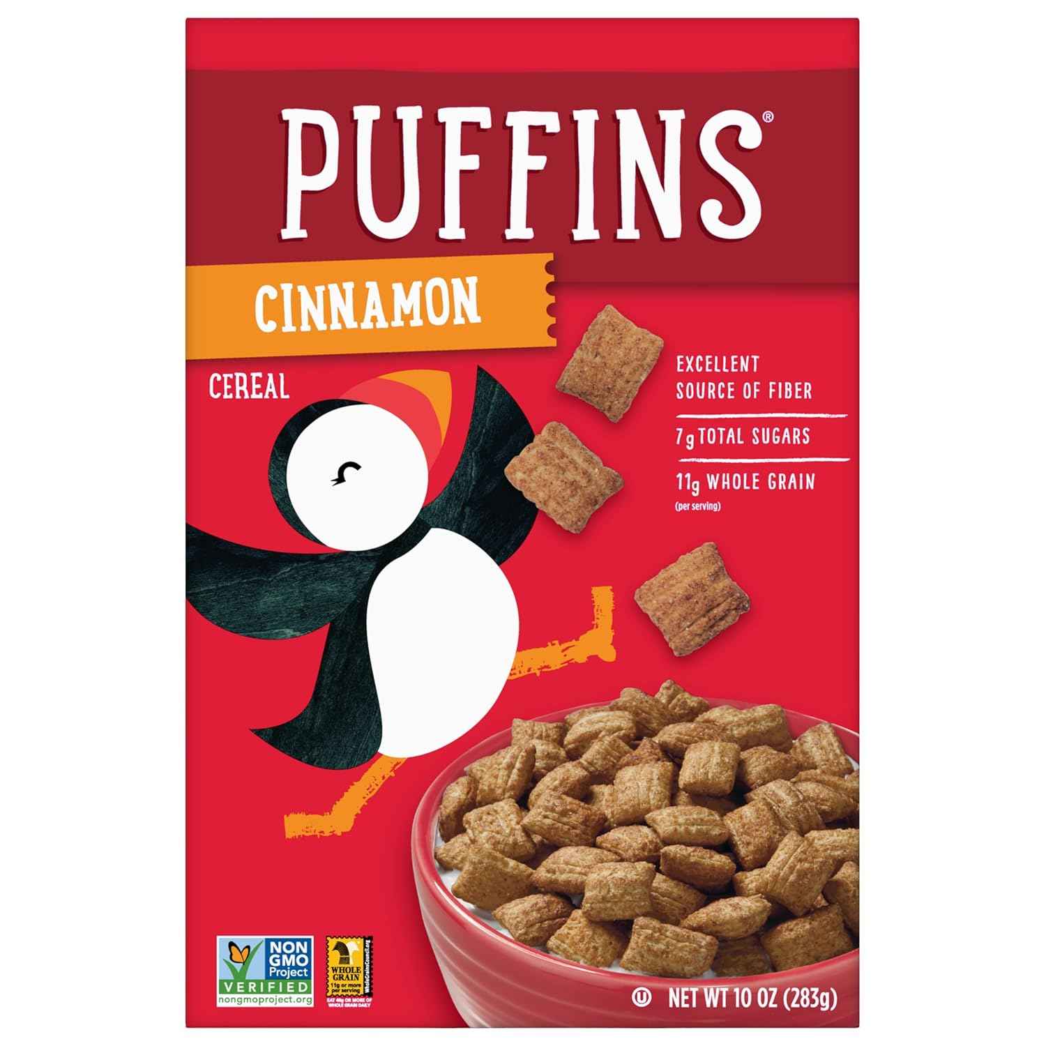 Barbara's Bakery Puffins Cinnamon Cereal – Non-GMO After-School Snack for Hungry Kids