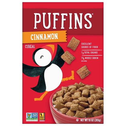 Barbara's Bakery Puffins Cinnamon Cereal – Non-GMO After-School Snack for Hungry Kids