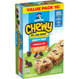 Quaker Chewy Granola Bars 25% Less Sugar – Portable Snack for Road Trips, Hiking, and Camping, 18 Pack
