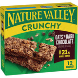 Nature Valley Crunchy Granola Bars, Oats 'n Dark Chocolate – Whole Grain Clean Label Snack for Mindful Eating