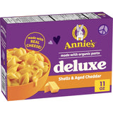 Annie's Homegrown Creamy Deluxe Shells & Aged Cheddar – Care Package Mac and Cheese for College Students and Young Adults, 11 oz
