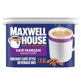 Maxwell House Instant French Vanilla Cafe Beverage Mix – Clutter-Free Pantry Coffee, One Canister No Machine Needed