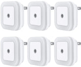 Uigos LED Night Light 6-Pack – Thoughtful Housewarming Gift for New Homeowners, Plug-in Dusk to Dawn Light