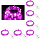 CYLAPEX 6 Pack Waterproof Warm White Fairy Lights Battery Operated 7ft 20 LEDs for Patio Garden and Outdoor Dining Setup