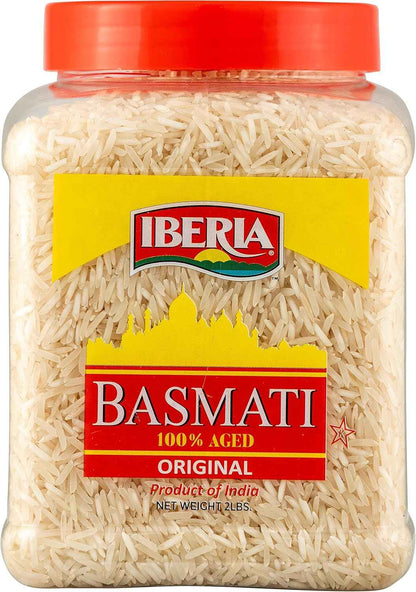 Iberia Aged Basmati Rice – Naturally Fragrant Gluten-Free Pantry Staple for Wholesome Home Cooking, 2 lb
