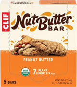 CLIF Nut Butter Bar Peanut Butter – Desk Drawer Energy Bar for Busy Workdays, 5-Pack