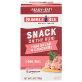 Bumble Bee Snack On The Run Ham Salad with Crackers - Quick Protein Break for Commutes and Midday Focus