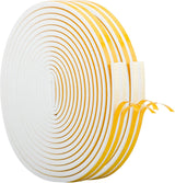 CloudBuyer Neutral White Weather Stripping for Uncluttered Door Frames, 33Ft D-Type Window Seal in Simple Design