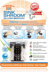 SinkShroom Chrome Edition - Chemical-Free Bathroom Drain Hair Catcher Safe for Kids, Pets, and Septic Systems