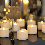 Homemory 48-Pack Flameless LED Tea Lights – Child & Pet Safe Battery Candles, No Open Flame, No Smoke for Family-Friendly Homes