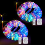 Battery Operated LED Rope Lights 40Ft Multicolor Remote Timer as Birthday Gift for Mom and Housewarming Present