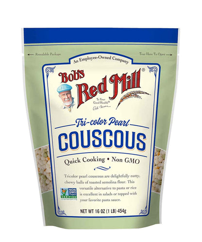Bob's Red Mill Tri-Color Pearl Couscous – Vegan Whole-Grain Base for Plant-Forward Wellness Bowls