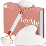 BAIMEI IcyMe Gua Sha & Jade Roller Set – Ready-to-Give Birthday Gift for Her, At-Home Facial Massage Kit