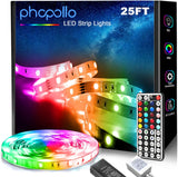 phopollo 24V LED Strip Lights for Kids Bedroom – Touch Safe Color Changing Night Light with App Control and Music Mode
