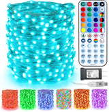 BrizLabs RGB Twinkle Lights – 200 LED Indoor String Lights with 8 Modes for Holiday Centerpiece and Ambient Home Styling