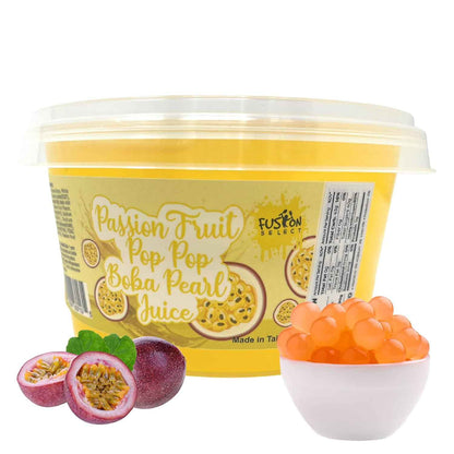 Fusion Select Strawberry Popping Boba Pearls – Real Fruit Juice Topping for Mindful Brunch and Mimosas