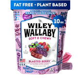 Wiley Wallaby Licorice 10 Ounce Classic Gourmet Soft & Chewy Australian Blasted Berry Candy Twists – Vegan Kosher Family Movie Night Candy for the Playroom
