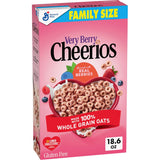Very Berry Cheerios Gluten Free Cereal 18.6 oz Family Size – Quick Focus Snack for the Home Office and Work Desk