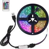 DAYBETTER RGB LED Strip Lights 16.4ft USB 5V Low Voltage Touchable Light for TV Backlight and Home Theater Setup