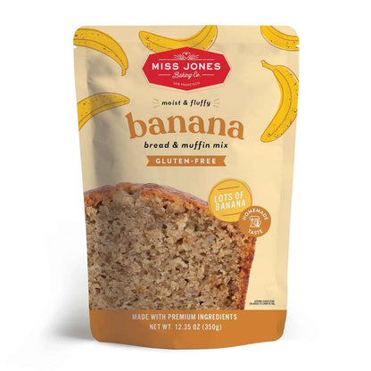 Miss Jones Baking Banana Bread & Muffin Mix - Thoughtful Vegan Gluten-Free Gift for the Health-Conscious Home Baker