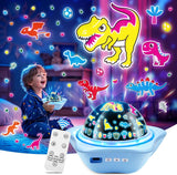 One Fire Safe Kids Night Light Projector – Cordless Rechargeable 2400mAh Battery, No Flame No Heat 6-Lumen LED for Toddler Bedroom