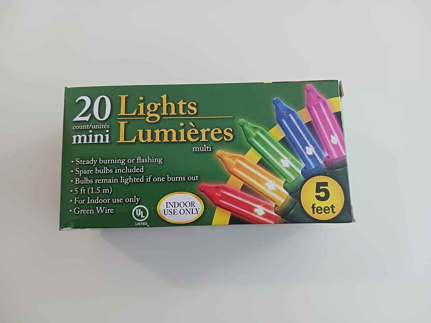 Holiday Bright Lights Cool-Running Indoor Mini Light String Safe Around Kids and Pets