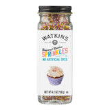 Watkins Gourmet Rainbow Nonpareils Sprinkles – Single Glass Jar of Naturally Colored Topping for Intentional Home Baking