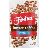 Fisher Snack Butter Toffee Peanuts – Pantry Snack for Clean Ingredient Wellness, 5g Protein Per Serving