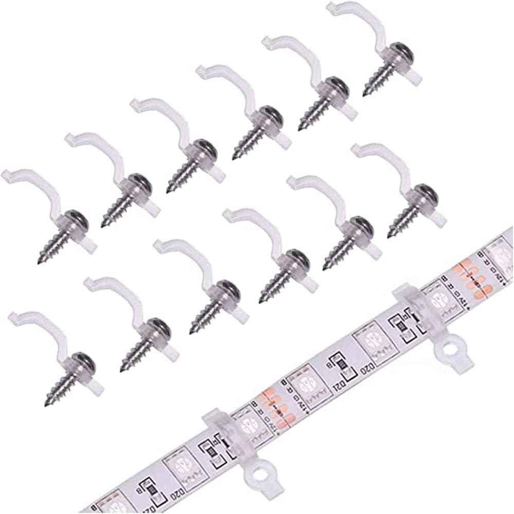LuminTech 100 Pack LED Strip Mounting Kit – Complete DIY Project Supply with 100 Magnetic Screws