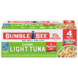 Bumble Bee Chunk Light Tuna in Water – Kid Friendly School Lunch Protein for Sandwiches and Snack Packs, 5 oz Cans