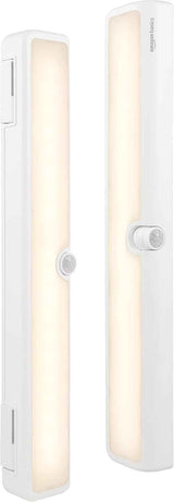 Amazon Basics LED Puck Lights, Battery Operated, 2 Pack — Clean, Cable-Free Lighting for Minimalist Closets and Pantries