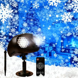 Lumastro Dynamic LED Snowflake Light – Minimalist Bedroom Decor with Soft Falling Snow Effect, RF Remote Controlled