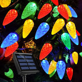 Lumify C6 Solar Christmas Lights Outdoor – 100 LED Multicolor Strawberry String Lights for Backyard Fence Lines and Front Yard Trees, 8 Modes