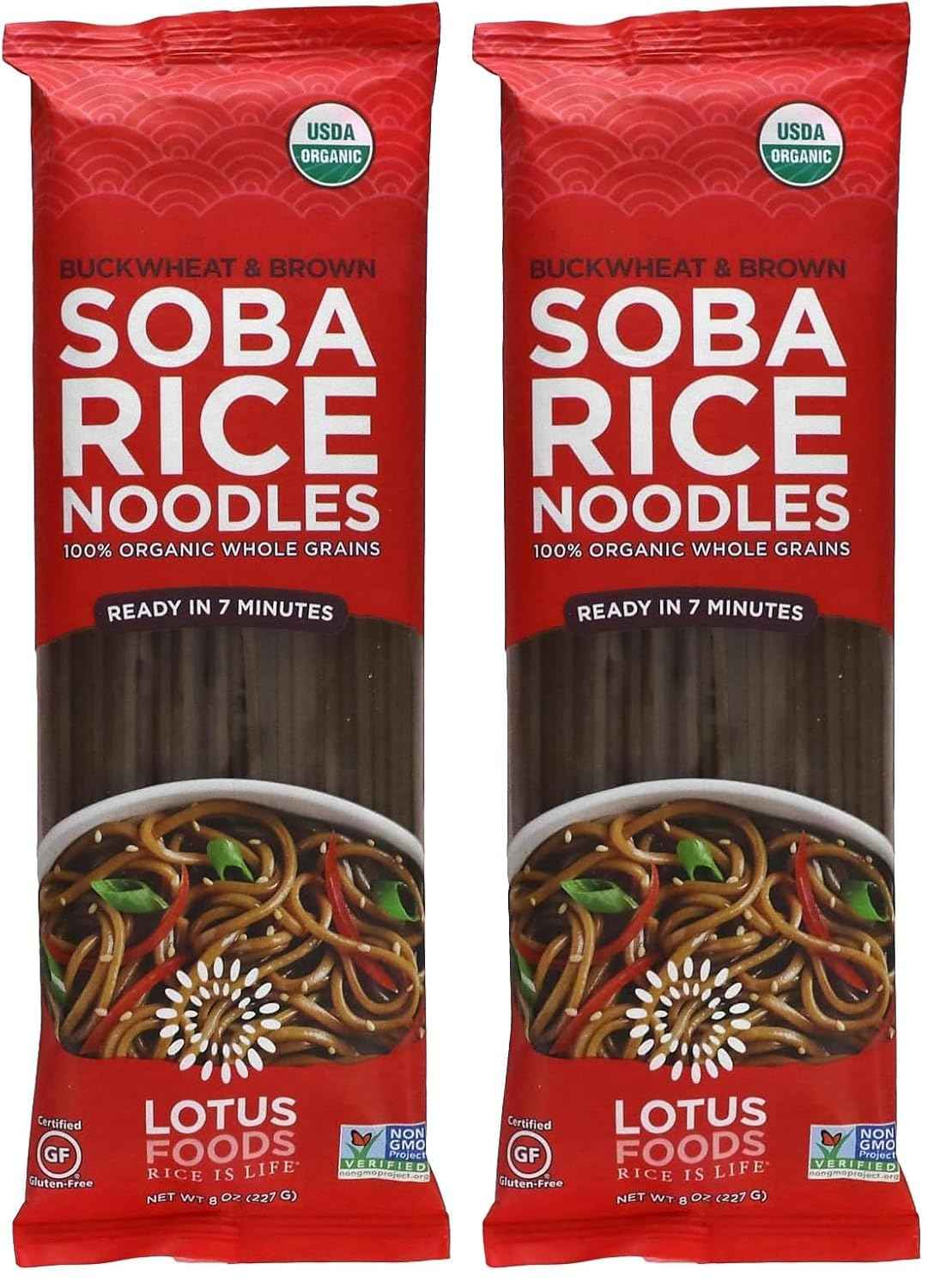 LOTUS FOODS Organic Brown Udon Rice Noodles – 10-Minute Weeknight Dinner Base for Busy Home Cooks