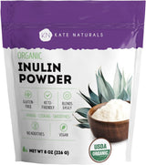 Kate Naturals Inulin Powder Organic Blue Agave – Daily Prebiotic Fiber for Gut Health & Morning Coffee Ritual