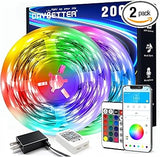 DAYBETTER 200ft LED Strip Lights 2 Rolls of 100ft – Thoughtful Birthday Gift for Her and Mom with Music Sync and 16 Million Colors