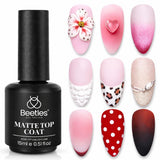 Beetles Matte Gel Top Coat – Low-Odor Wellness Manicure Staple, Calm Long-Lasting Matte Seal for Mindful Self-Care Routines
