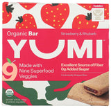Yumi Organic Bar Strawberry Rhubarb – No Added Sugar Superfood Snack for Mindful Wellness Routines
