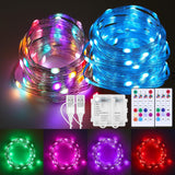 Fairy Lights Clean Design – Uncluttered Bedroom String Lights, Single Strand 16.4ft Battery Operated with Remote