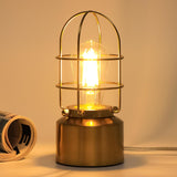 Haian Support Industrial Touch Table Lamp - Steampunk Bedside Accent Light with Wrought Iron Body, 3-Way Dimmable Bedroom Decor