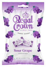 Regal Crown Sour Grape Hard Candy | Clutter-Free Candy Dish Staple for the Home | One Simple Peg Bag, 28 Wrapped Pieces