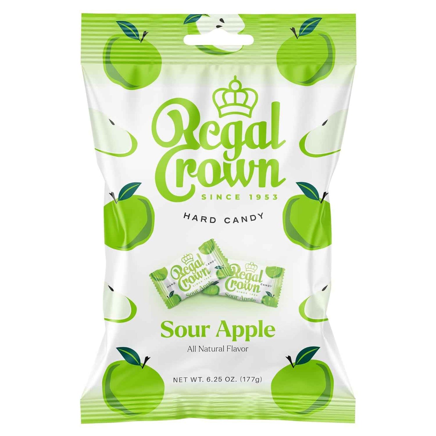 Regal Crown Sour Lemon Hard Candy – Low Calorie Afternoon Pick-Me-Up, Only 15 Calories Per Piece for Mindful Snacking (6.25 oz)