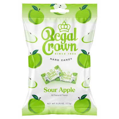 Regal Crown Sour Lemon Hard Candy – Low Calorie Afternoon Pick-Me-Up, Only 15 Calories Per Piece for Mindful Snacking (6.25 oz)