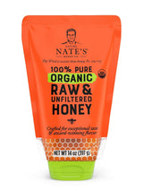 Nate's Organic Pure Honey – Minimalist Kitchen Pantry Staple, Clean-Label Sweetener for Coffee and Baking